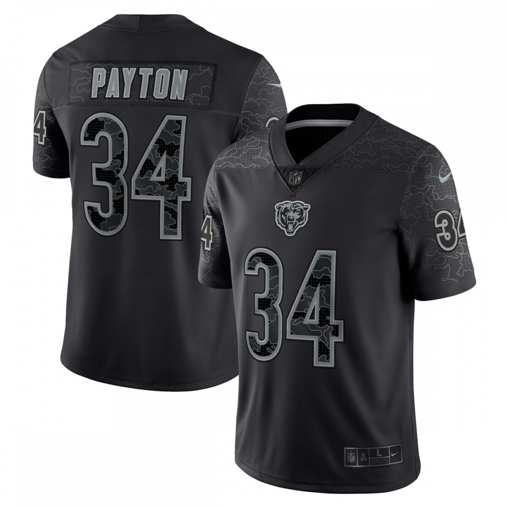 Walter Payton Chicago Bears Nike Retired Player RFLCTV Limited Jersey - Black-GridironStore